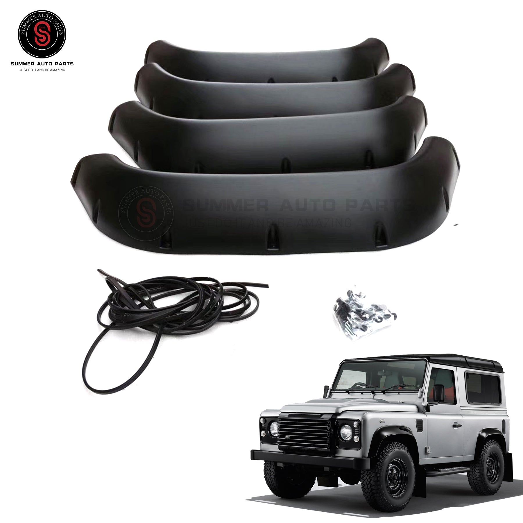 DEF4X4 For Land Rover Classic Defender 110 Wheel Arches Wheel Eyebrow Mud Protector Tire Cover