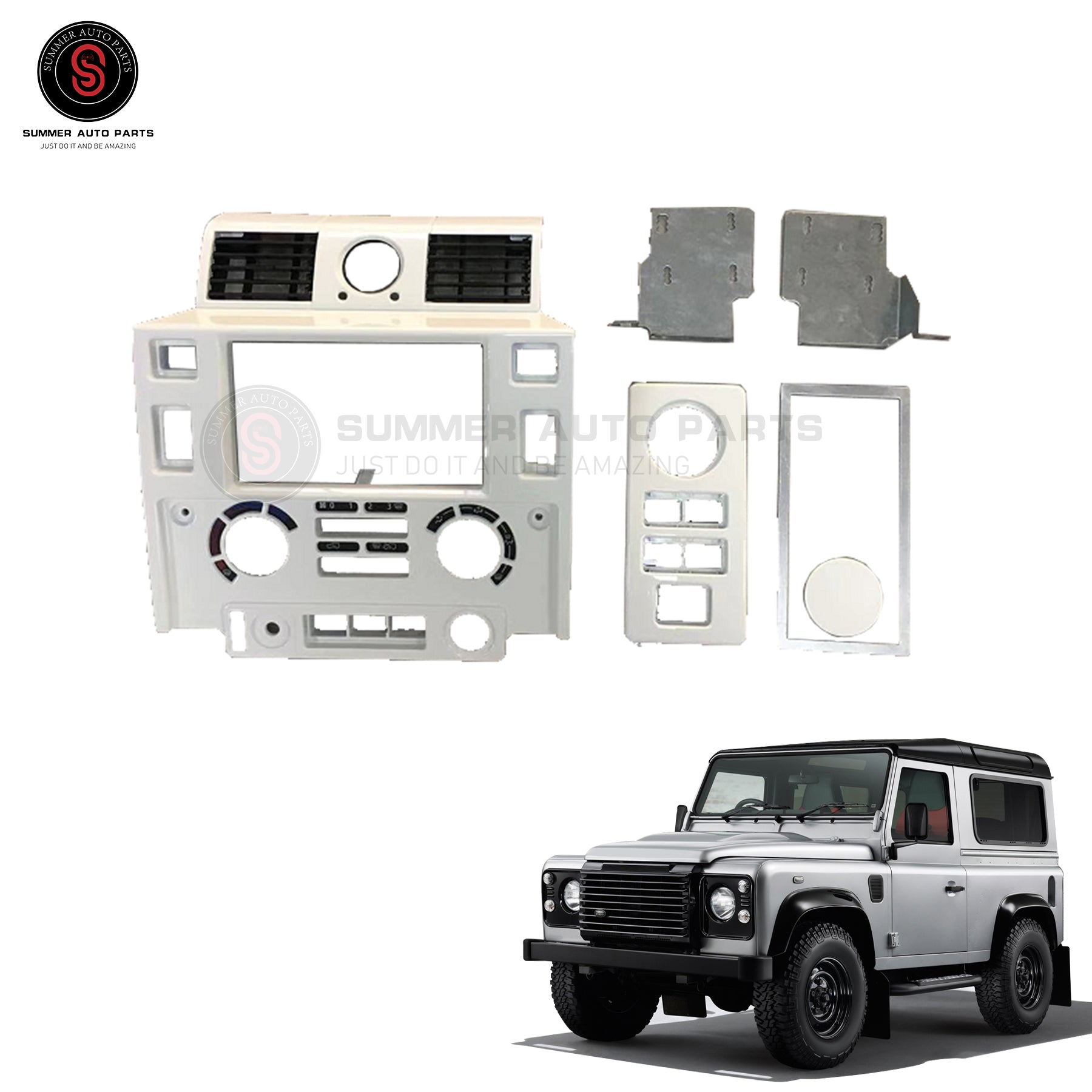 DEF4X4 For Land Rover Defender 110 2020 Center Control White Car Interior Accessories Center Cover Kit Protector